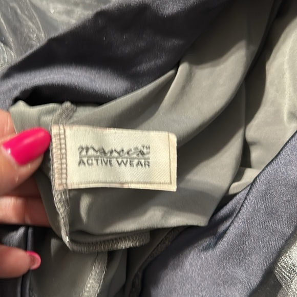 Maneca Activewear Dance Costume Gray Sparkly 2 Piece Adult Medium competition - Picture 5 of 8